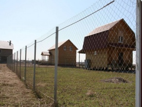 Забор из сетки рабицы в натяг с протяжкой арматуры 150 метров фото в Ржавках